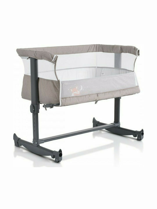 Cangaroo Wiege Always Together mit Matratze, Seitlicher Öffnung und Rädern Beige 108990