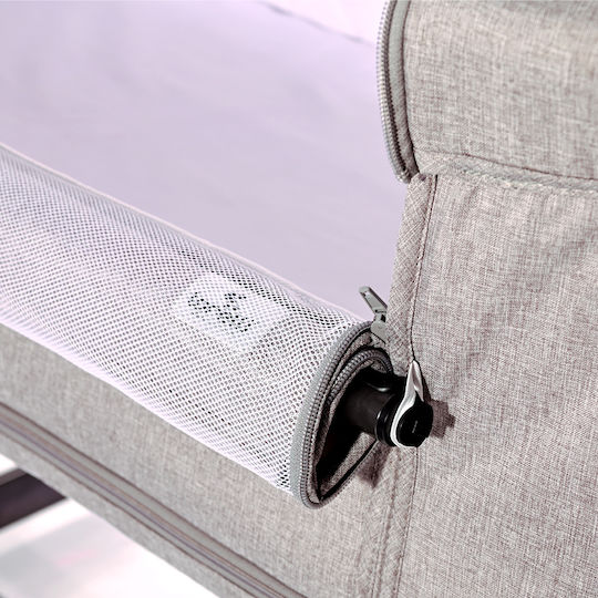 Lorelli Cradle-Park Milano with Mattress and Side Opening Grey