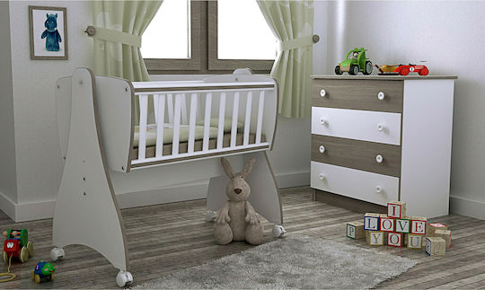 Lorelli Λίκνο First Dreams White χωρίς Στρώμα με Πλαϊνό Άνοιγμα