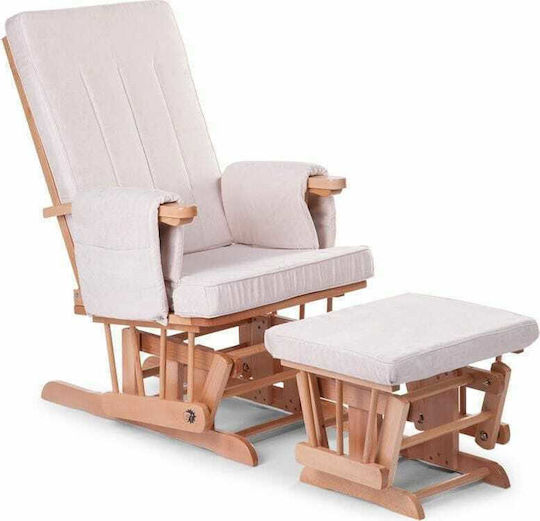 Baby Adventure Nursing Chair with Footrest Natural BR70438