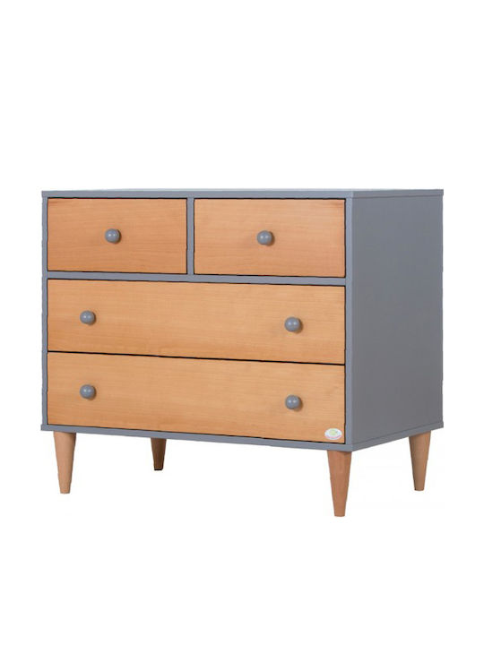 Santa Bebe Norma Nursery Furniture Set with Bed & Nursery Drawer Gray / Beige