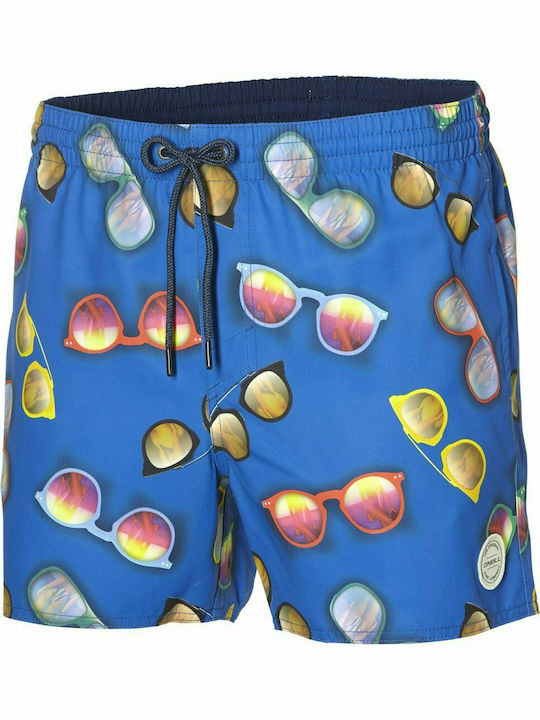 O'neill Mid Vert Art Men's Swimwear Shorts Blue with Patterns