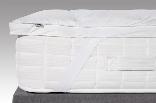 Hauz Mattress Topper Royal King Size Polyester with Elastic Straps 200x200cm