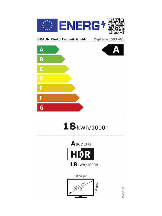 Braun Phototechnik DigiFrame 1593 Ψηφιακή Κορνίζα LED 15" Ανάλυσης 1024x768 Μαύρη