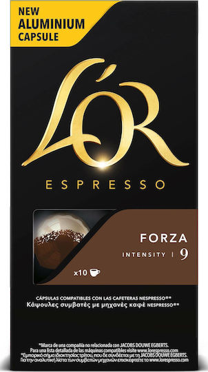 L'Or Capsules Espresso Forza Compatible with Machine Nespresso 10caps,tobolek