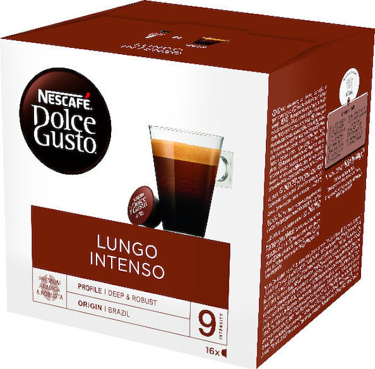 Nescafe Капсули Еспресо Интенсо Съвместими с Машина Dolce Gusto 16 броя