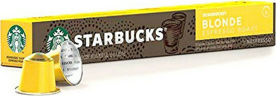 Starbucks Capsules Espresso Blonde Blend Compatible with Machine Nespresso 10caps,tobolek