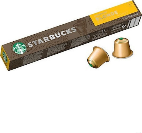 Starbucks Capsules Espresso Blonde Blend Compatible with Machine Nespresso 10caps,tobolek
