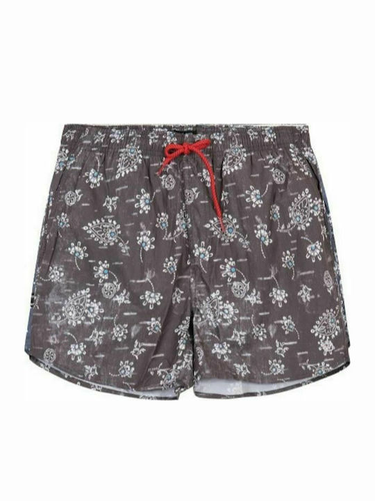 Ανδρικό Μαγιό Σορτς Γκρι Floral 181.EM502.71-BLACK