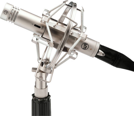 Warm Audio WA-84 Condenser (Small Diaphragm) Microphone XLR Shock Mounted for Studio in Silver Color