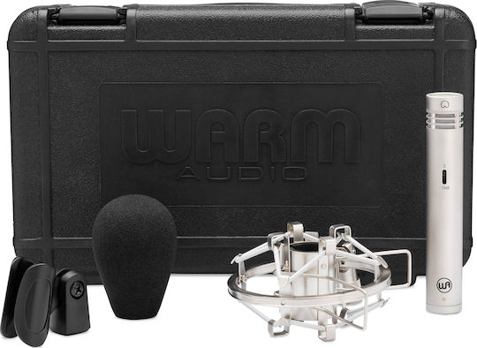 Warm Audio WA-84 Condenser (Small Diaphragm) Microphone XLR Shock Mounted for Studio in Silver Color