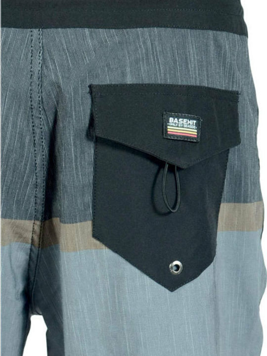 Costum de baie Bărbați Bermude Gri cu Dungi