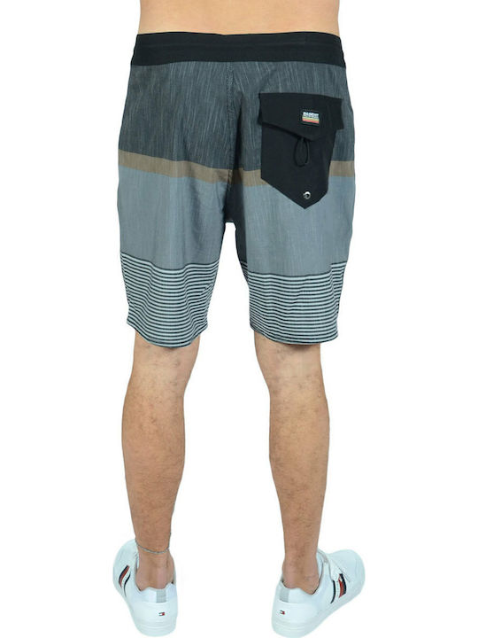 Costum de baie Bărbați Bermude Gri cu Dungi