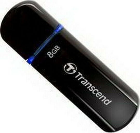 Transcend JetFlash 600 8GB USB 2.0 Stick Black