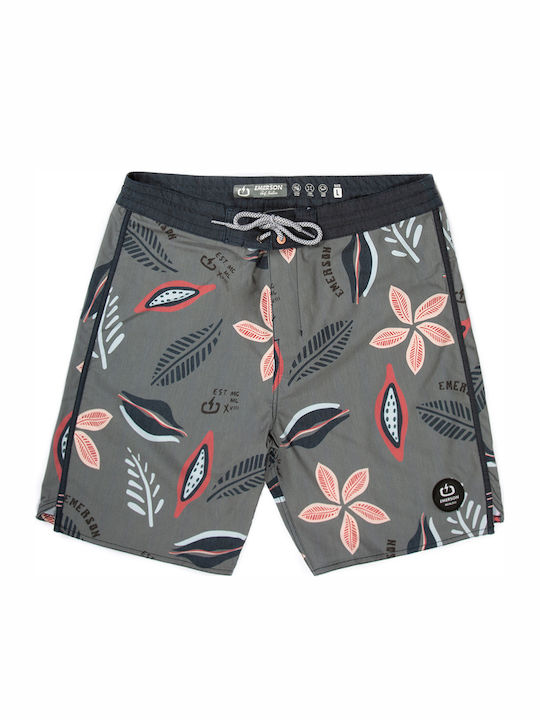 Herren-Bademode Bermuda Grau Blumen
