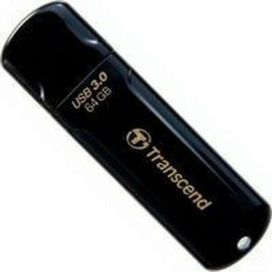 Transcend Jetflash 700 64GB USB 3.0 Stick Μαύρο