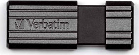 Verbatim PinStripe 8GB USB 2.0 Stick Μαύρο