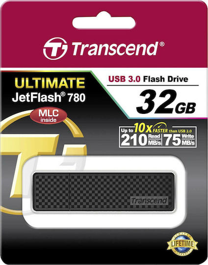 Transcend JetFlash 780 32GB USB 3.0 Stick Schwarz
