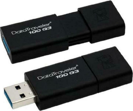 Kingston DataTraveler 100 G3 64GB USB 3.0 Стик Черен