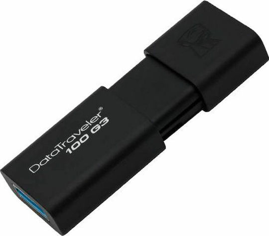 Kingston DataTraveler 100 G3 64GB USB 3.0 Стик Черен