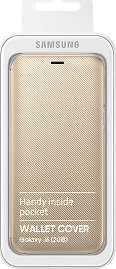 Samsung Buchen Sie Synthetisches Leder Gold (Galaxy J6)