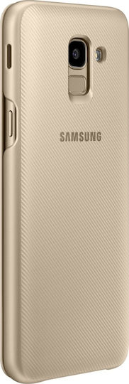 Samsung Buchen Sie Synthetisches Leder Gold (Galaxy J6)
