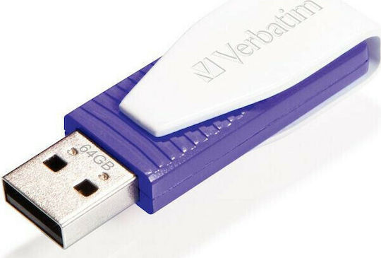 Verbatim Swivel 64GB USB 2.0 Stick Μωβ