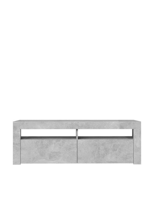 TV-Ständer mit LED-Beleuchtung Grau Beton M120xT35xH40cm