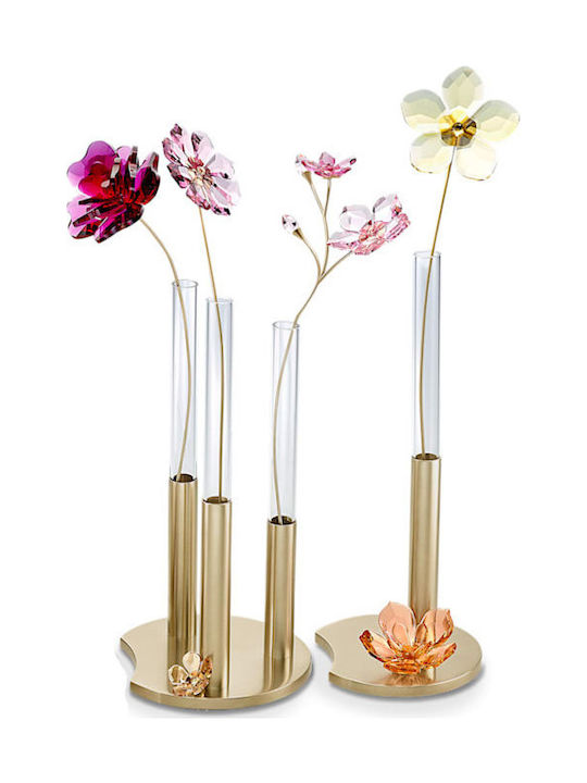 Swarovski Decorative Vase Gold 7x7x16cm