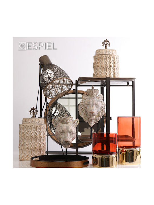 Espiel Decorative Vase Ecru 18.5x12x36cm