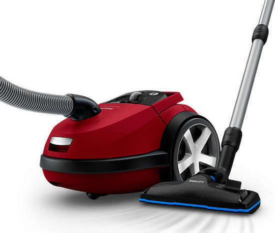 Philips Performer Silent Staubsauger 750W Eingetütet 4Es Burgundisch