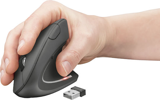Trust Verto Ergonomic Ασύρματο Vertical Ποντίκι Μαύρο
