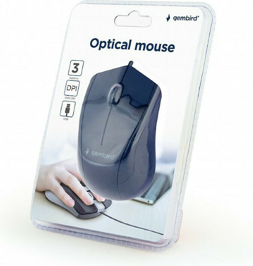 Gembird MUS-3B-02 Cu fir Mouse Negru