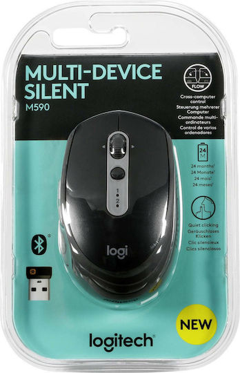 Logitech M590 Ασύρματο Ποντίκι Μαύρο