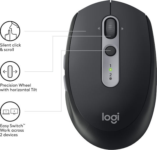 Logitech M590 Ασύρματο Ποντίκι Μαύρο