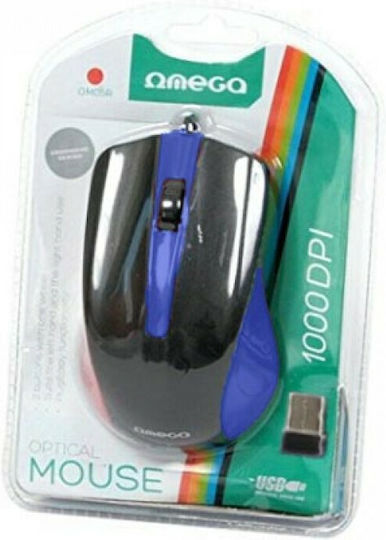 Omega 419 Wireless Ασύρματο Ποντίκι Black/Blue