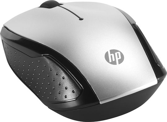 HP 200 Ασύρματο Ποντίκι Ασημί/Μαύρο