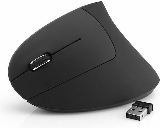 MediaRange MROS233 Kabellos Ergonomisch Vertikal Maus für Linkshänder Schwarz