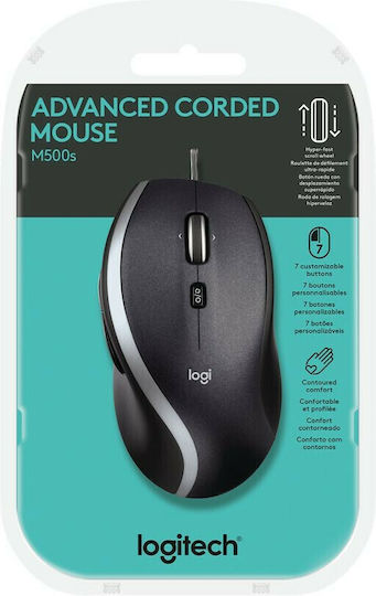 Logitech M500s С кабел Ергономичен Мишка Черен
