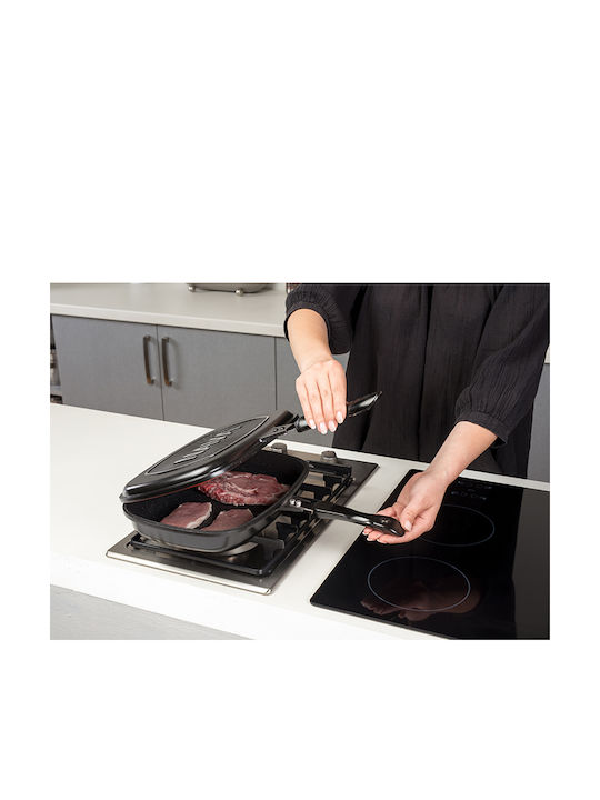 Nava Funtzio Double Grill made of Aluminum with Stone Coating 32cm