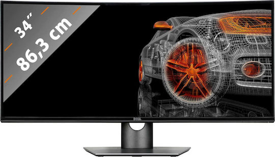 Dell UltraSharp U3419W Ultrawide IPS Curbat Monitor 34.14" QHD 3440x1440 cu Timp de Răspuns 8ms GTG