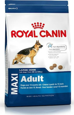 Royal Canin Maxi Adult 15kg Hrană Uscată pentru Câini Adulți de Rase Mari cu Porumb, Păsări de curte și Orez