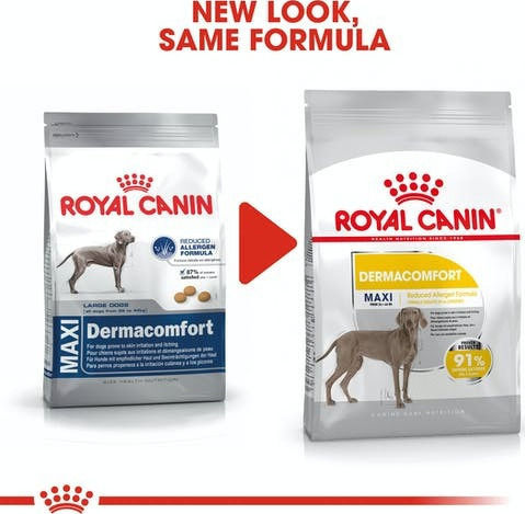 Royal Canin Dermacomfort Maxi 3kg Trockenfutter für erwachsene Hunde großer Rassen mit Reis