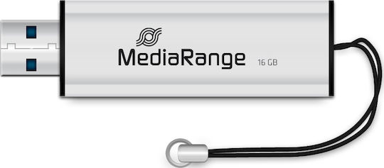 Mediarange Usb 3.0 Flash Drive 16gb Silver
