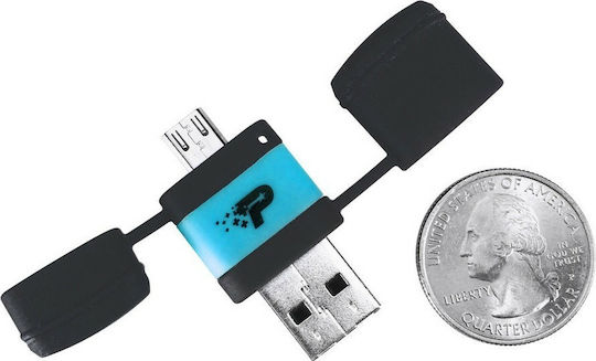 Patriot Stellar Boost XT 16GB USB 3.1 Стик с връзка USB-A & micro USB-B Тюркоазен