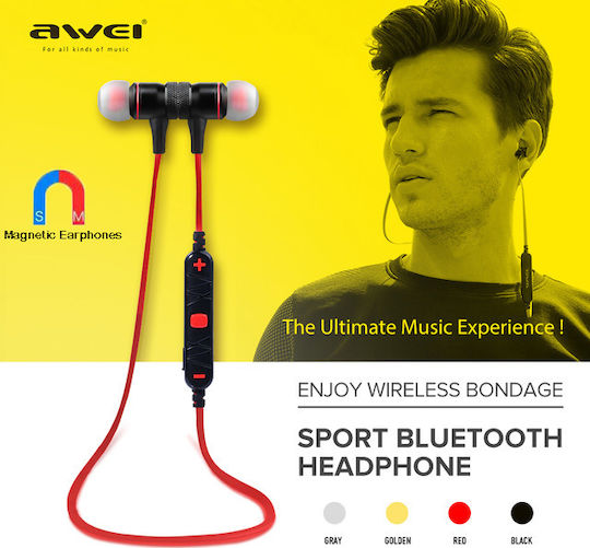 Awei A920BL In-ear Bluetooth Handsfree Ακουστικά με Αντοχή στον Ιδρώτα Μαύρα