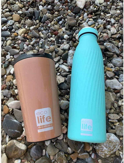 Ecolife Cool Recyclable Bottle Thermos Stainless Steel BPA Free 500ml Turquoise