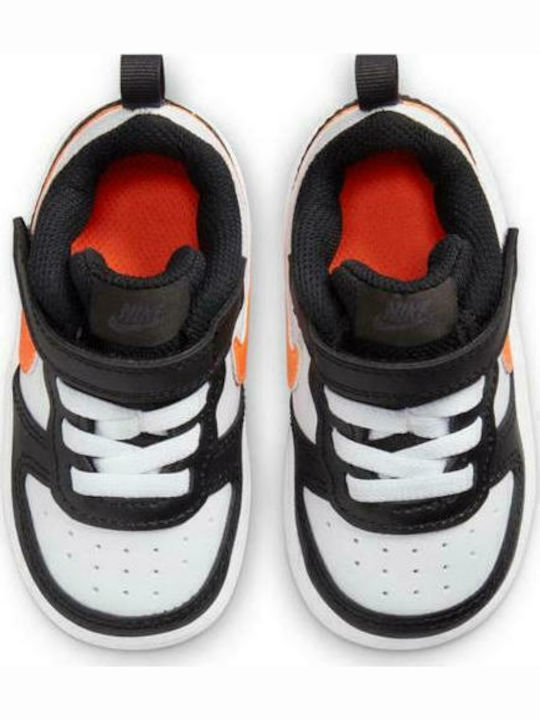 Court Borough Kids Sneakers with Hoop & Loop Closure White