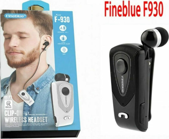 Fineblue F930 In-ear Bluetooth Handsfree Ακουστικό Πέτου Μαύρο