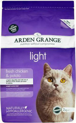 Arden Grange Light Dry Food for Adult Cats with Chicken / Potatoes 2kg